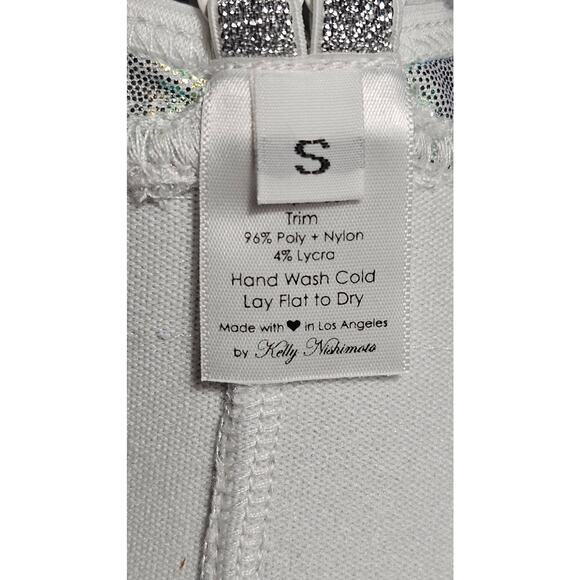 Cute Booty Bra Top Size Small Holographic Rave Club Pole - Picture 5 of 7